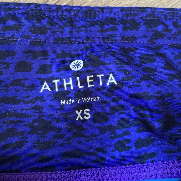 Athleta Women 25" Leggings Size XS Blue Camo Compression Running Lifting Gym - Picture 5 of 13